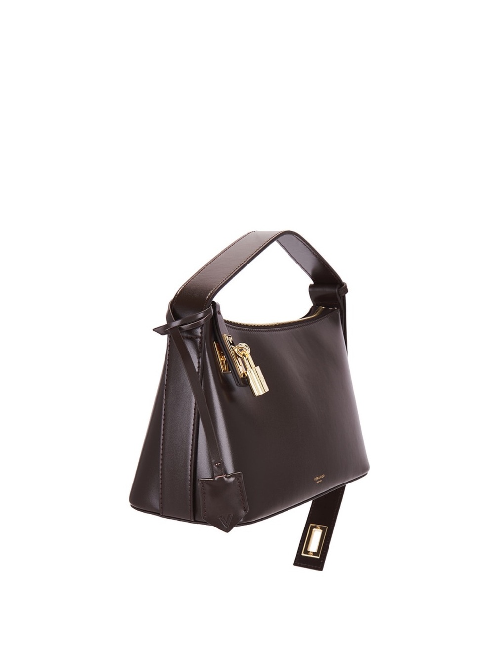 Verafied Hobo Bag in Dark Brown and Gold - Picture 3 of 9